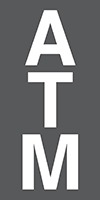 White 25"x7" ATM Decal