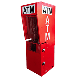 Outdoor Steel ATM Security Enclosure with Lighted Topper